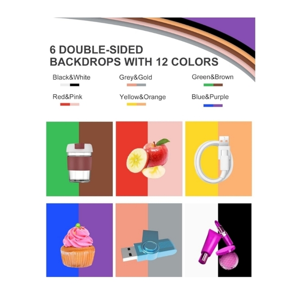 Photo Studio Black Portable - 10" D, 10" W, 10" H - Picture 3 of 6